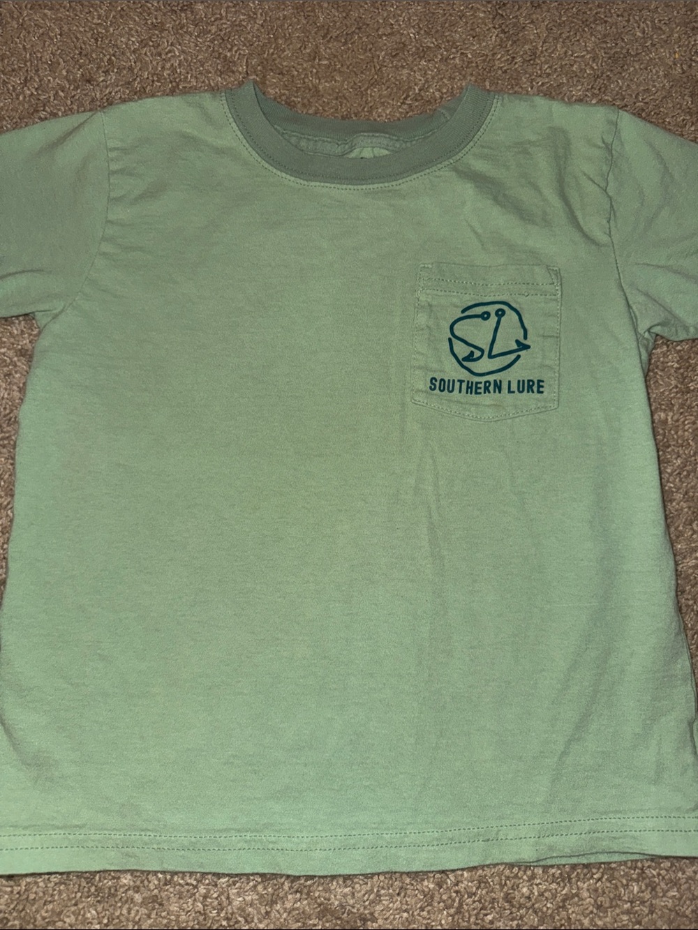Kids' Southern Lure Light Green Pocket Tee